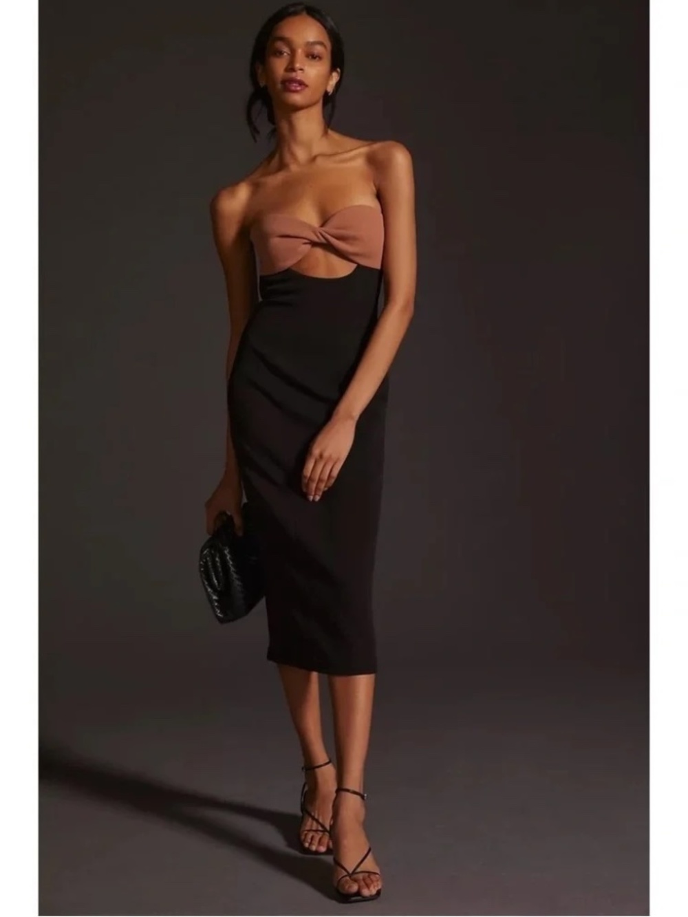 MISHA Front Twist Midi Dress from Anthropologie